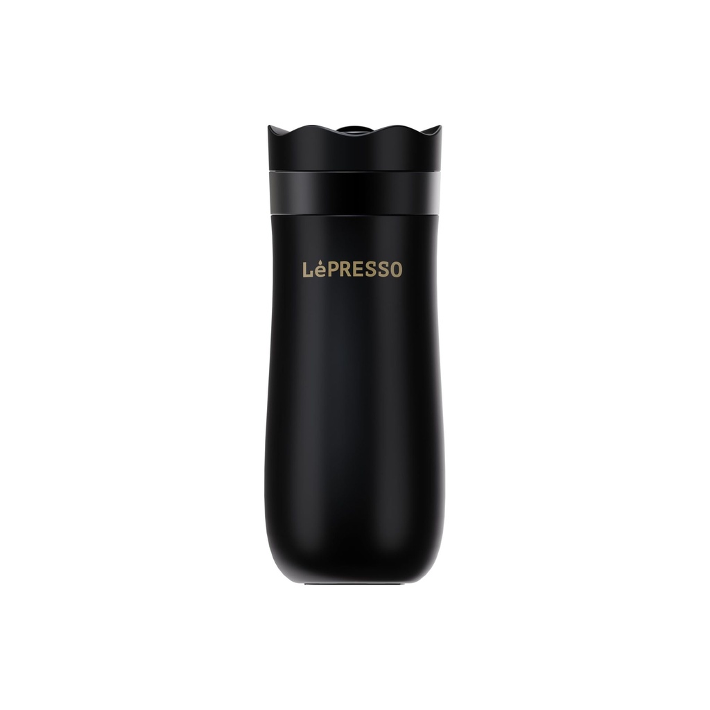 LePresso Insulated Portable Mug with French Press 320ml - Black